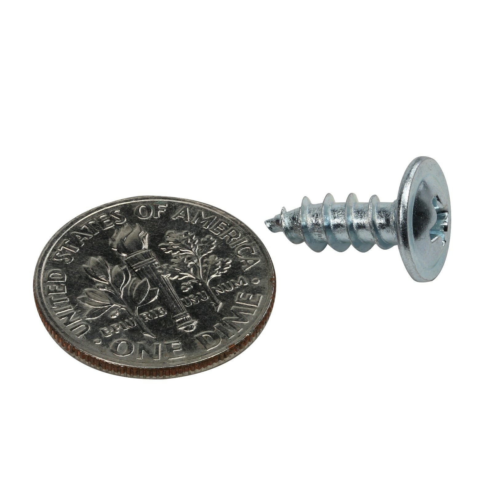 100 Pack #8 X 1/2″ Standard Thread Truss Head Screws Zinc Finish Wood Mdf