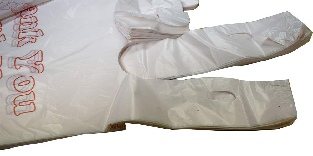 Plastic Bags Grocery Thank You 1000 T-Shirt Supermarket 11 ½ x 6 x 21″ Shopping