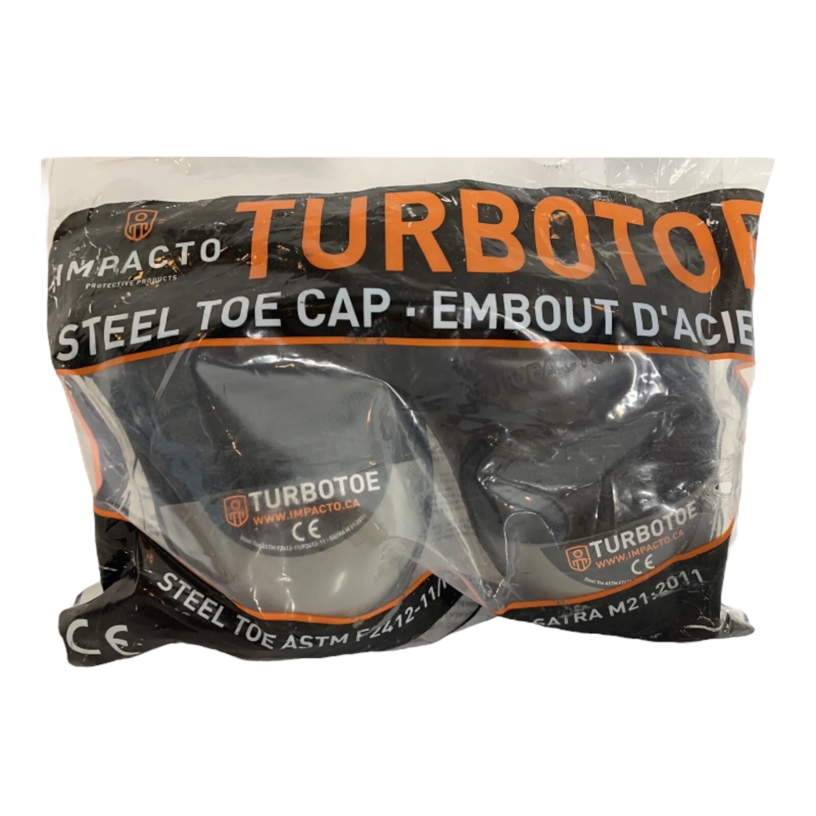 Turbotoe Steel Toe Caps Impacto -Sz XSmall 4-5 Men’s 6-7 Women’s Grey New