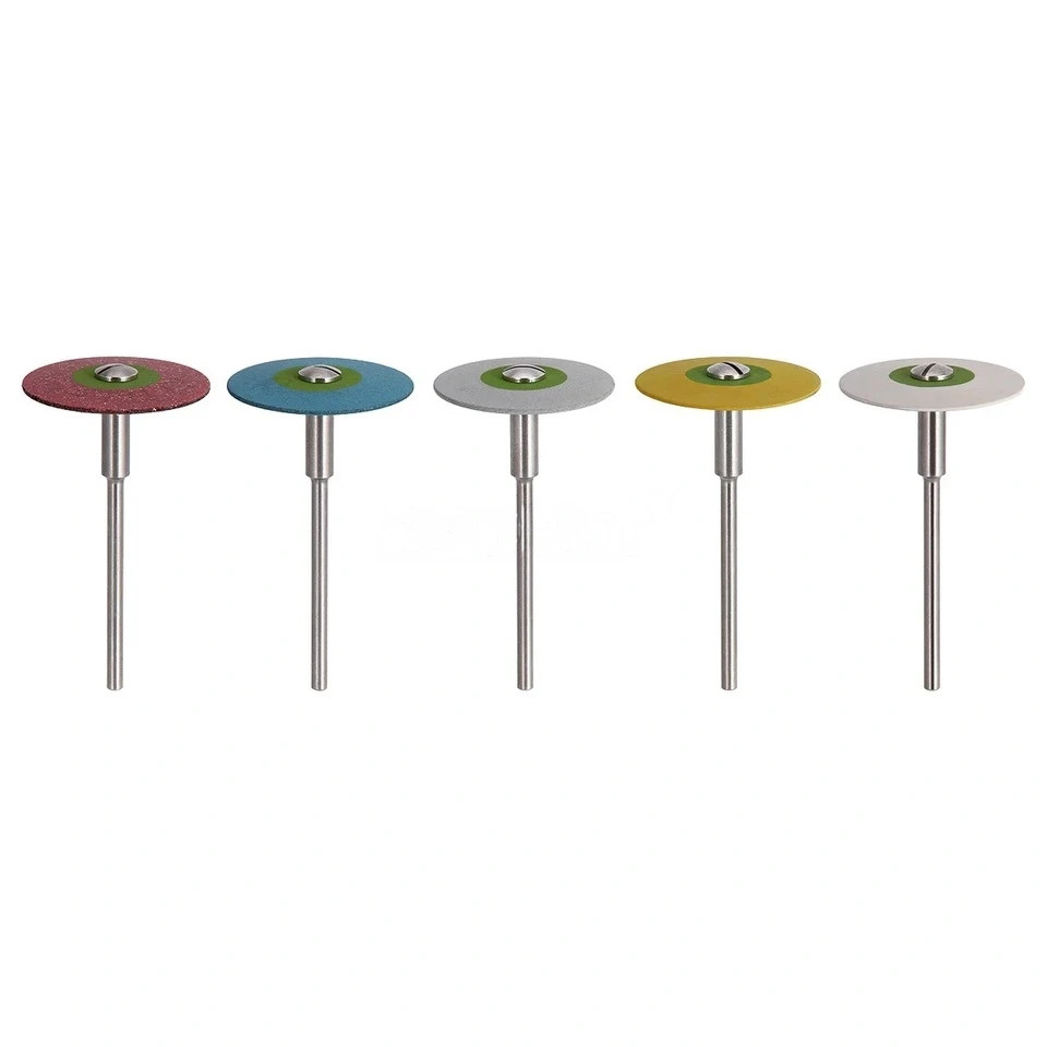 5 Types Dental Rubber Diamond Polisher Wheel Disc HP For Porcelain/Zirconia