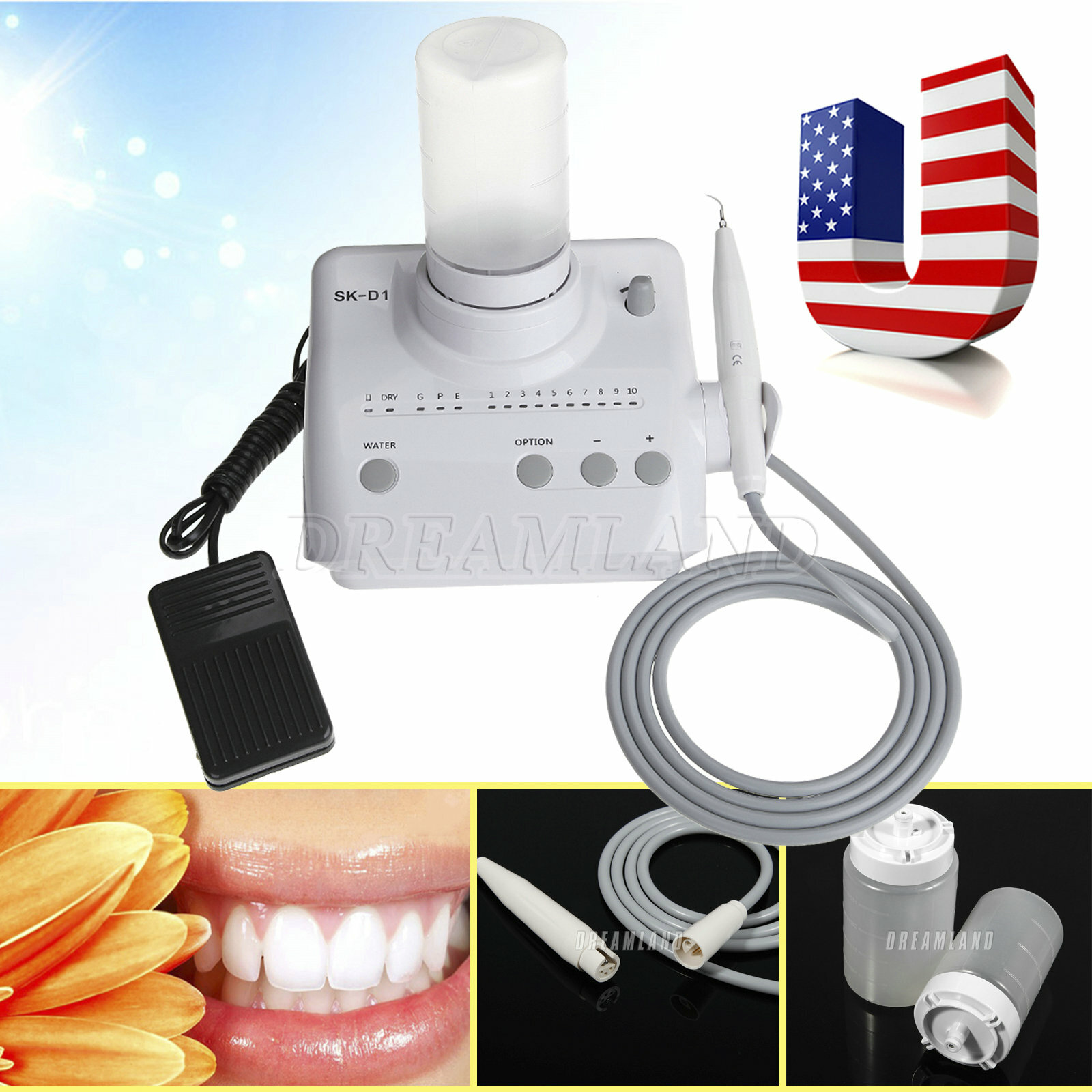 Dental Portable Ultrasonic Piezo Teeth Scaler Bottles fit DTE SATELEC Woodpecker