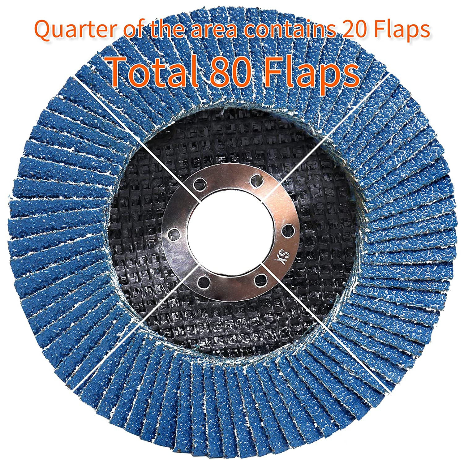 10 Pcs Flap Discs 40 Grit 4 1/2â€X7/8â€ Grinding Wheel Flapper Wheel for Di…