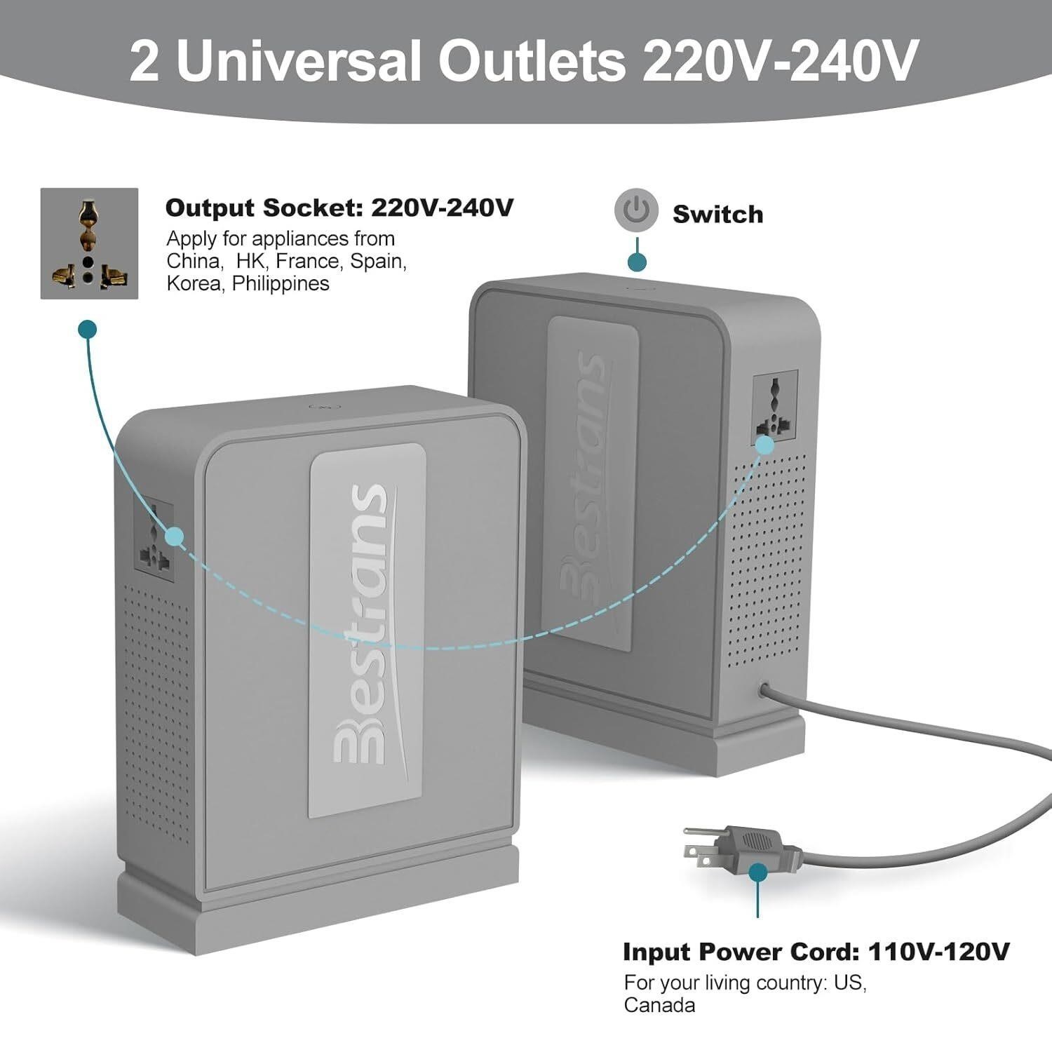 3000W Step Up Transformer 110-120V 220-240V