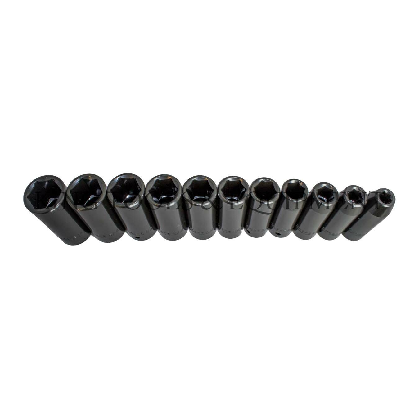 New King 1/2″ Dr Drive Deep Impact Socket Set METRIC 12pc Made in Taiwan