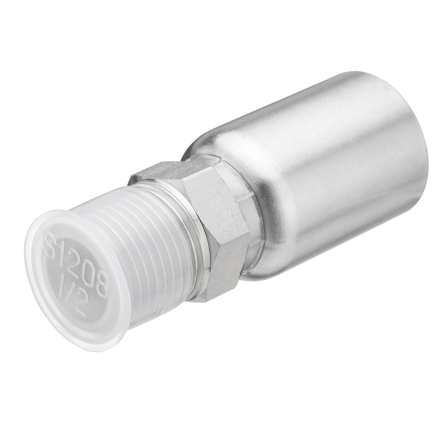 12Pack 1/2″ I.D. Hose x 1/2″ NPTF Male Hydraulic Hose End Crimp Fittings w/Cover