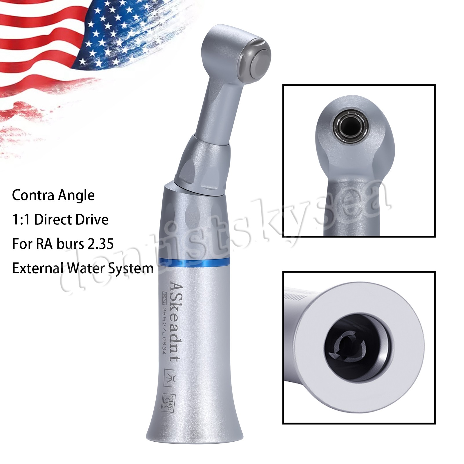 Dental Low Speed Contra Angle Handpiece fit NSK E-type Motor 135°C Autoclave wl#