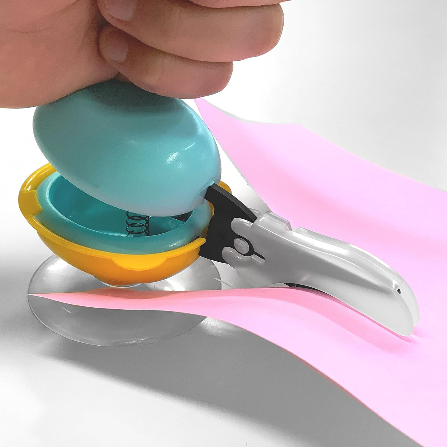 Adaptive Tabletop Scissors for Special Needs – Safe, Ambidextrous, Blue