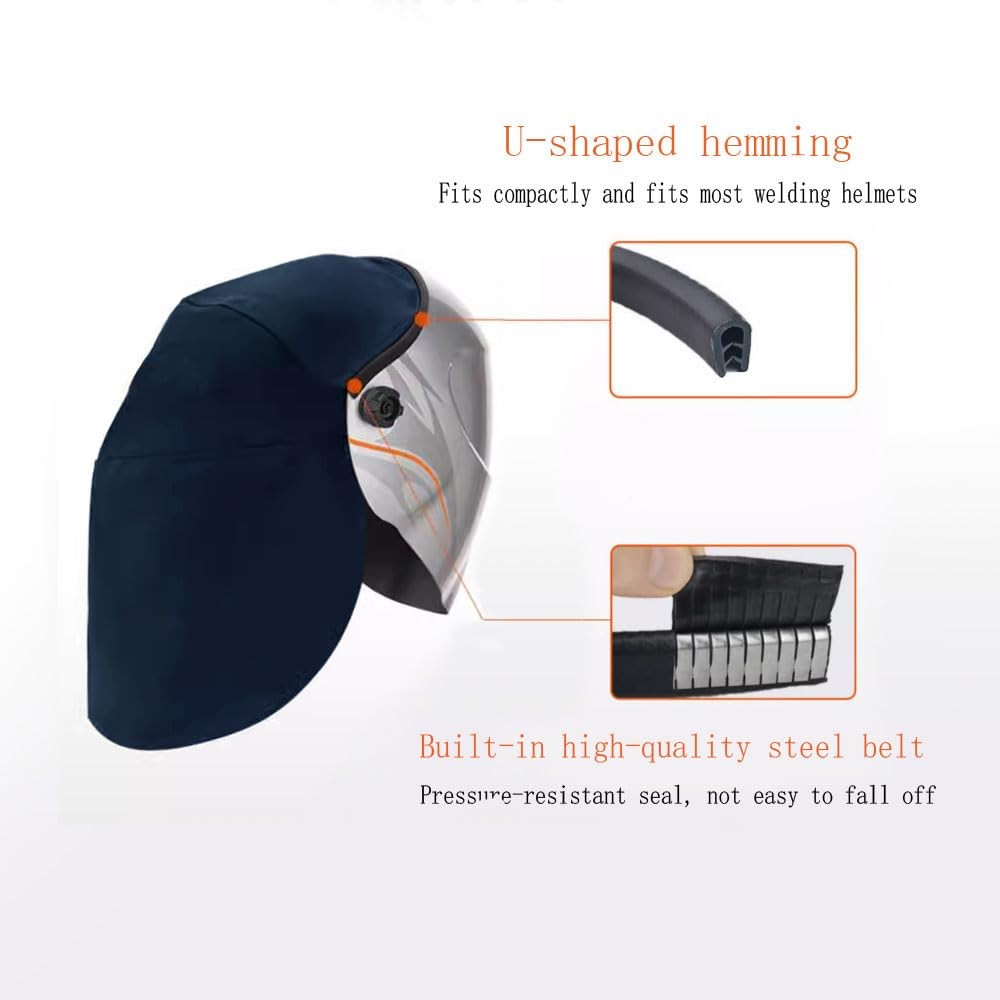 Welding Helmet Rear Extension Cover, Helmet Neck, Neck Visor, Anti-Glare, Hel…