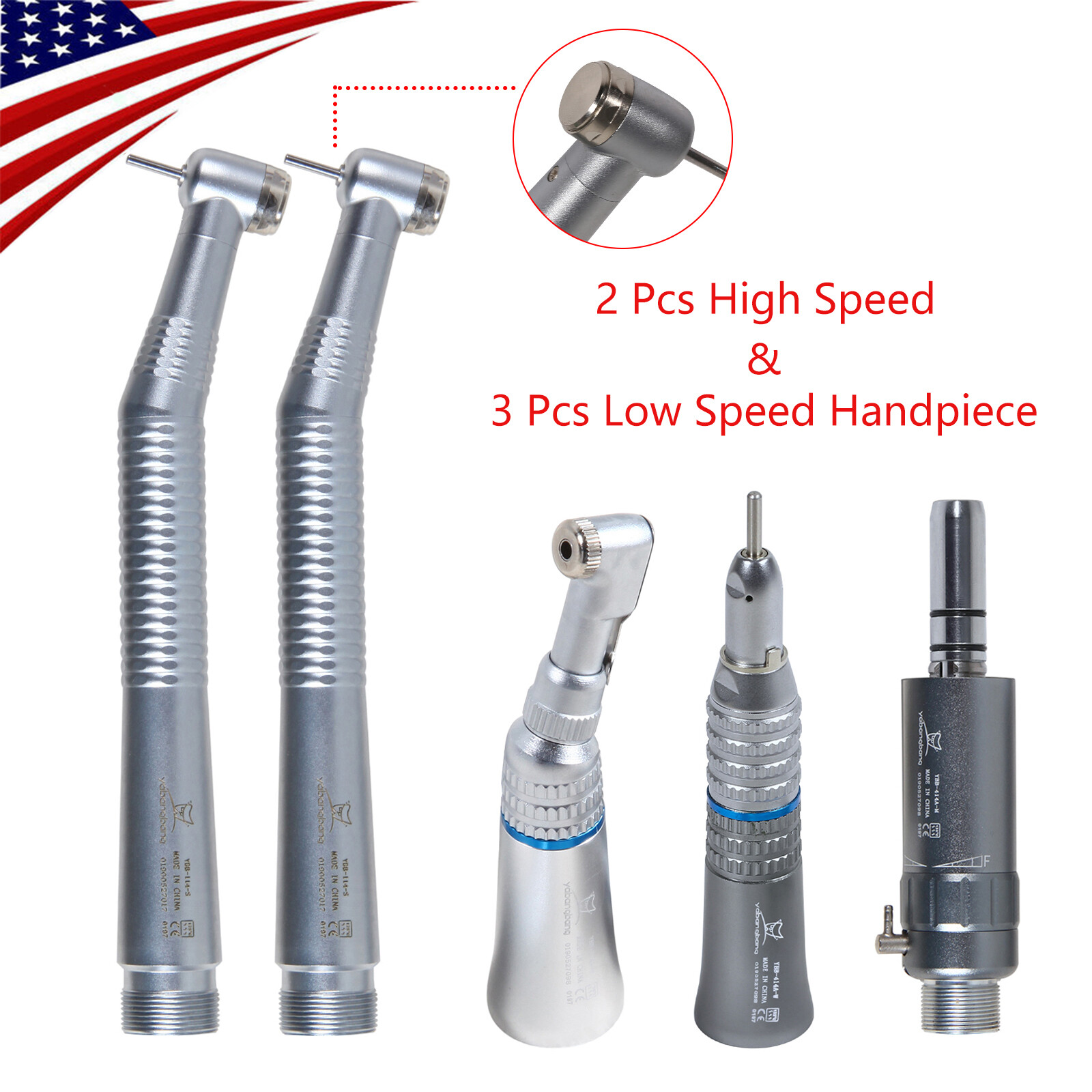 NSK Style Dental High & Low Speed Handpiece Kit Air Turbine 2 Hole st