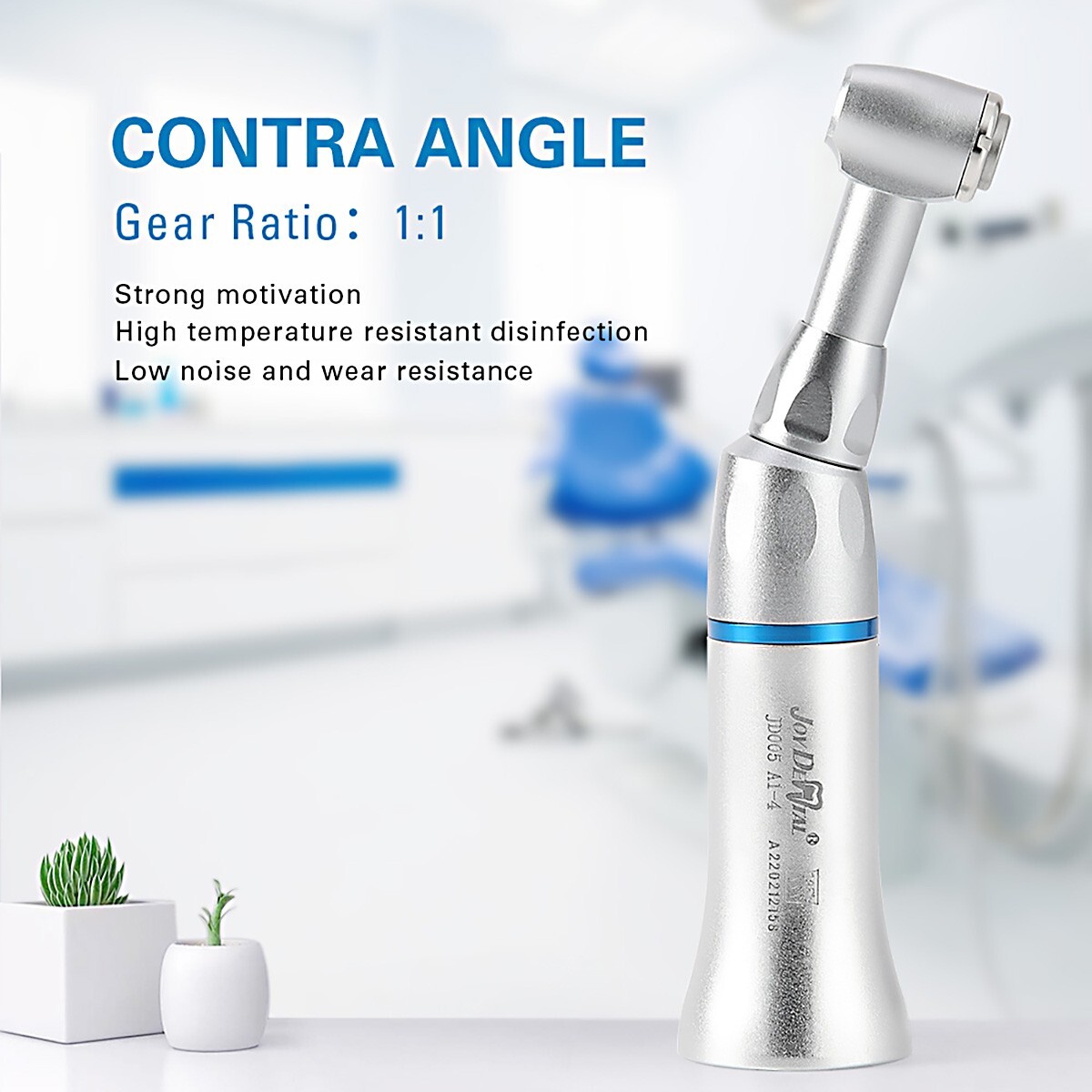 Joydental Dental Slow Low Speed Handpiece Contra Angle Push Button E-Type