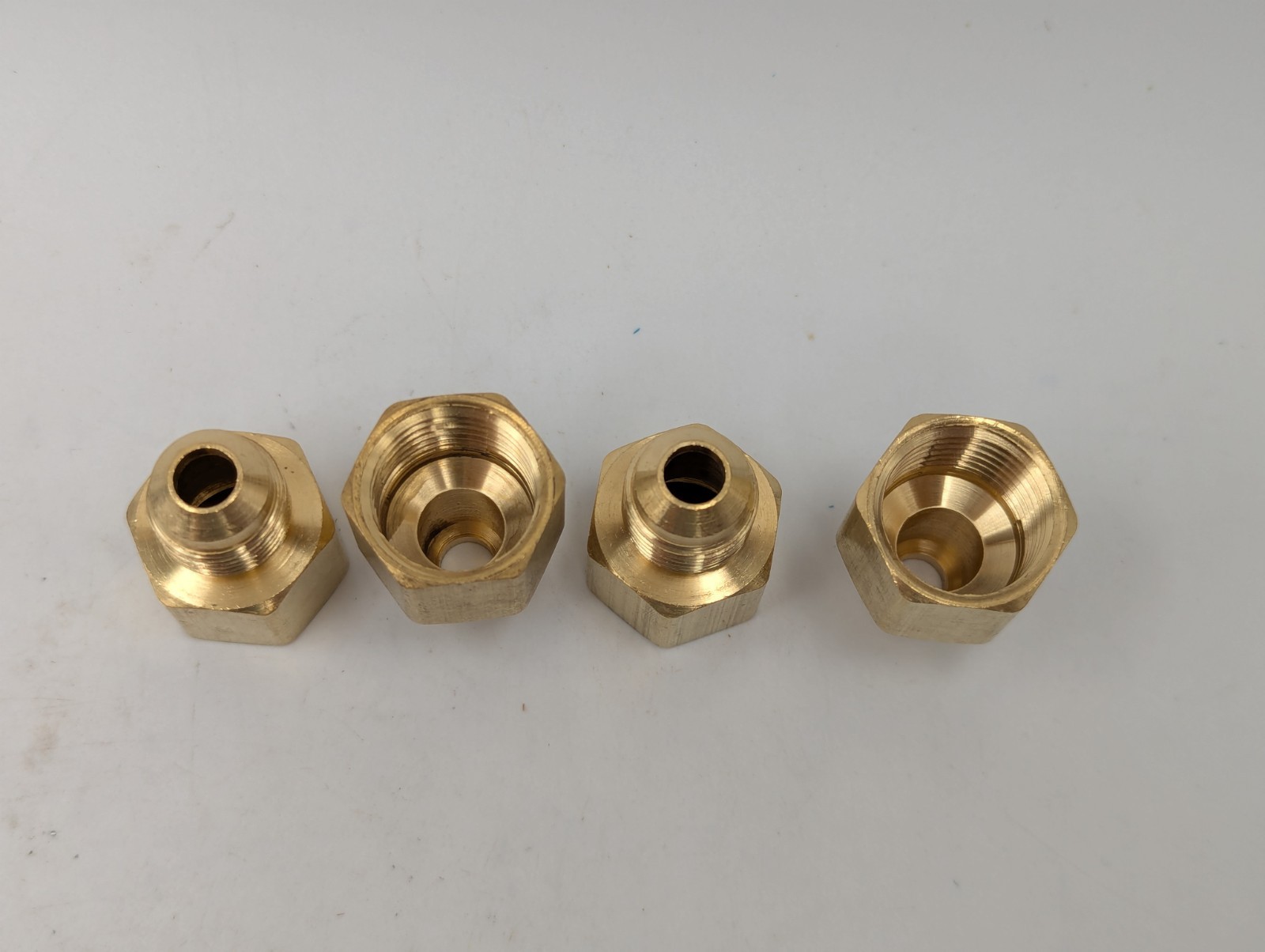 Brass Flare Reducer Adapter Female 1/2″ to Male 3/8″ Flare 1/2″ to 3/8″ Lot of 4