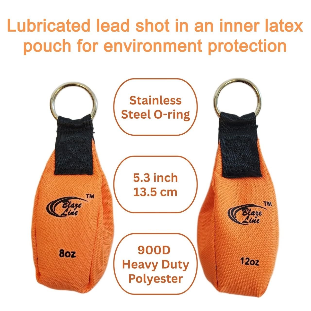 Arborist Throw Weight Pouch Bag 2-Pack Set (8 OZ and 12 OZ)- Outdoor Sports A…