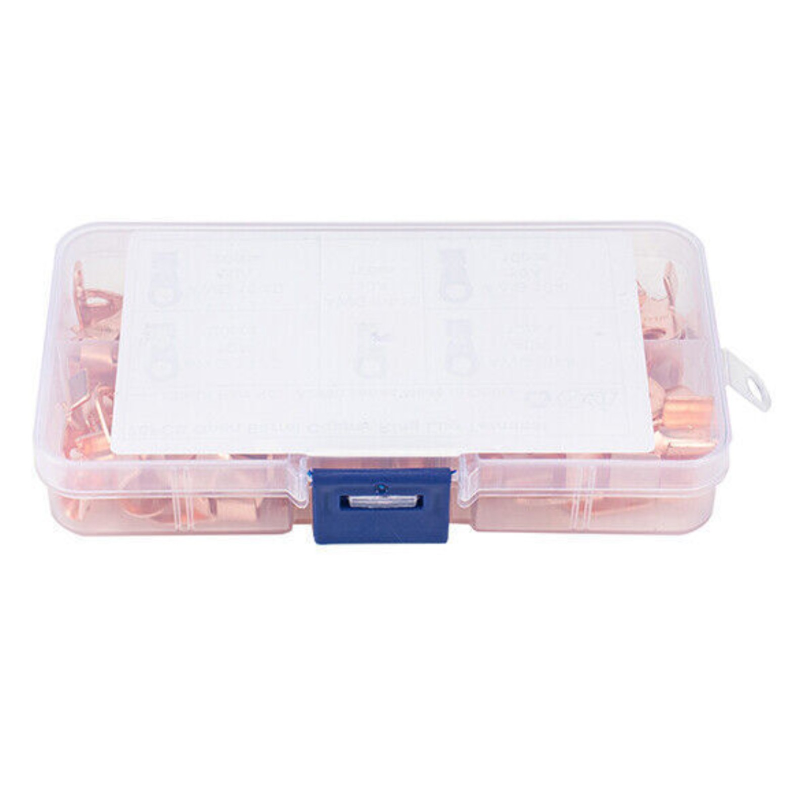 70PCS 5Types Car Open Wire Connector Copper Ring Lug Terminal Kit with Box a