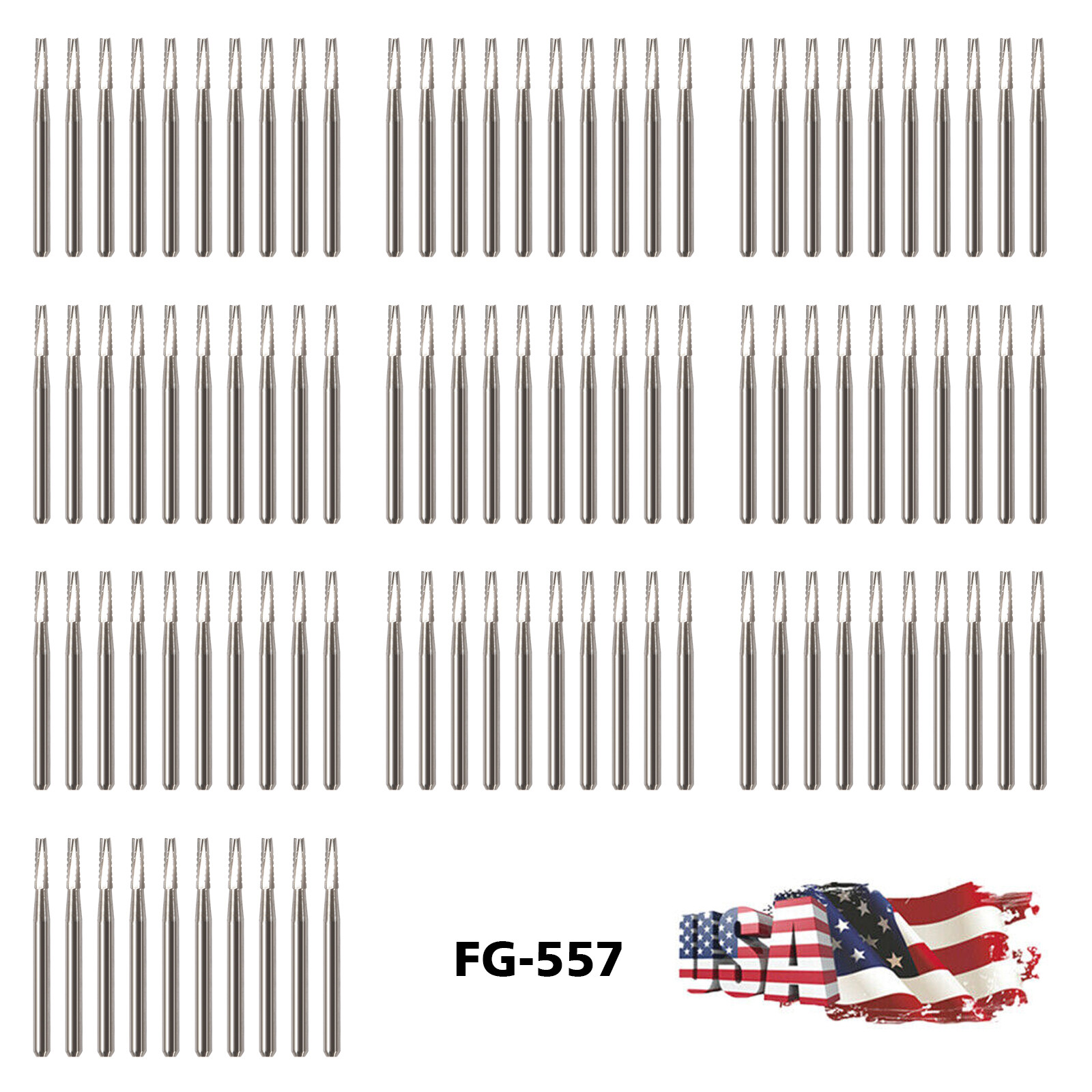 FG 557 Carbide Burs – Friction Grip for High-Speed Handpieces, Type