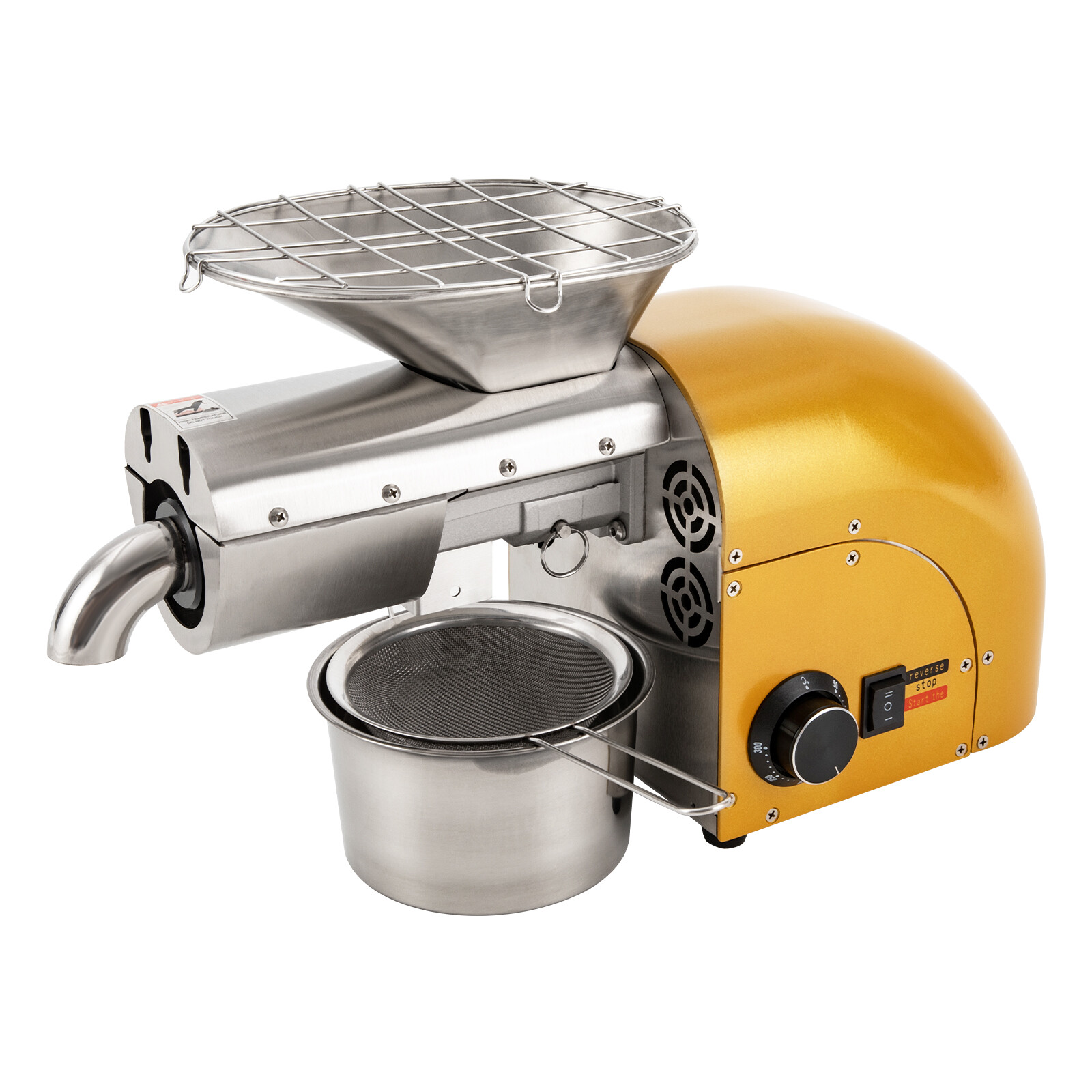 Oil Press Machine, 1800W Oil Extractor, Stainless Steel Oil Press Mill,