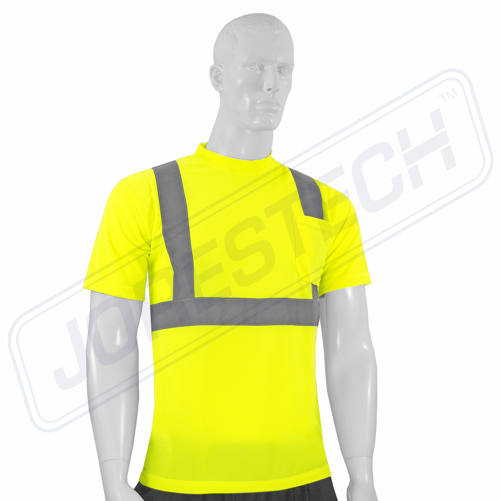 Printed Hi Vis T Shirt Reflective Safety Lime Short Sleeve HIGH VISIBILITY