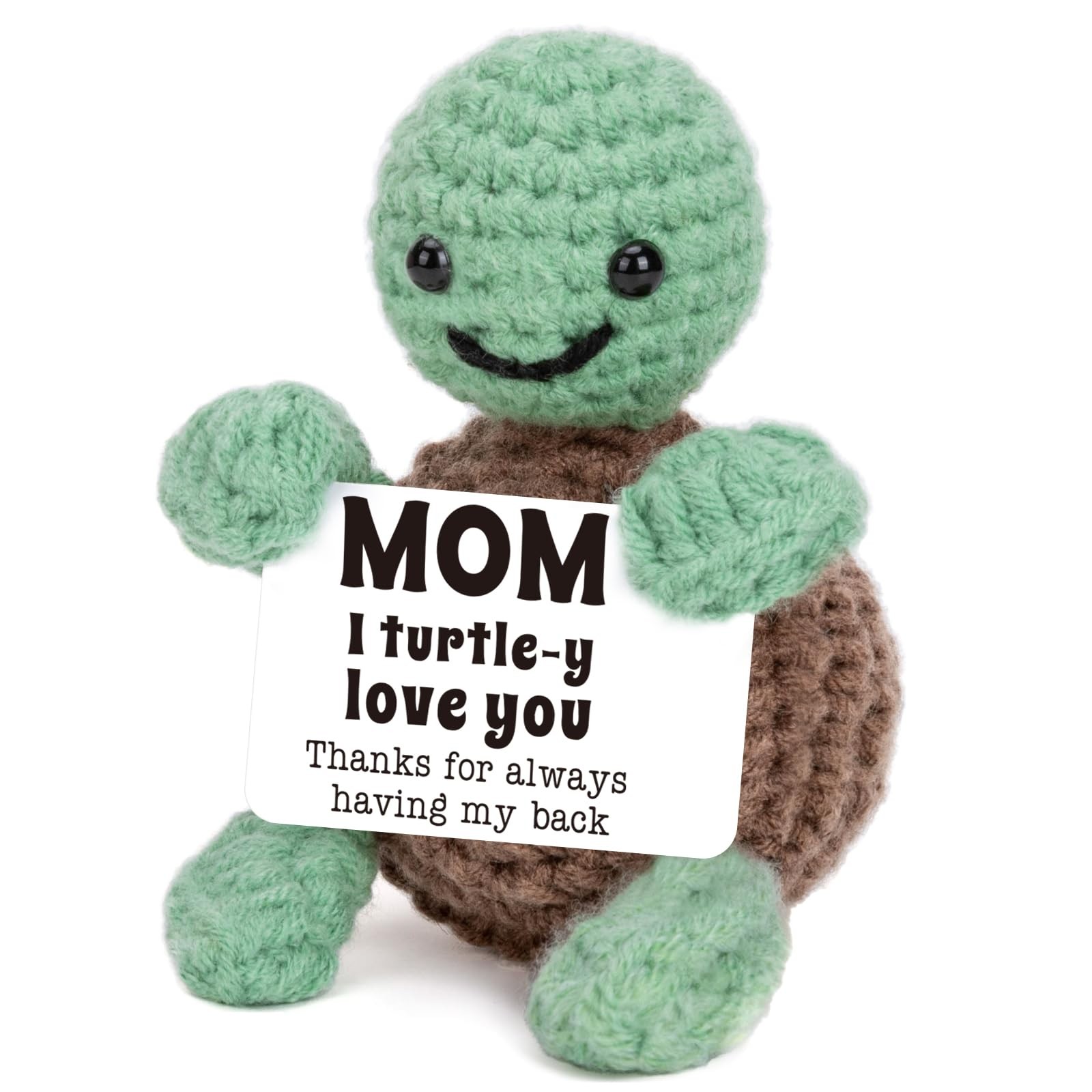Mini Funny Turtle Mothers Day Mom Gifts from Daughter Small, Green and Brown