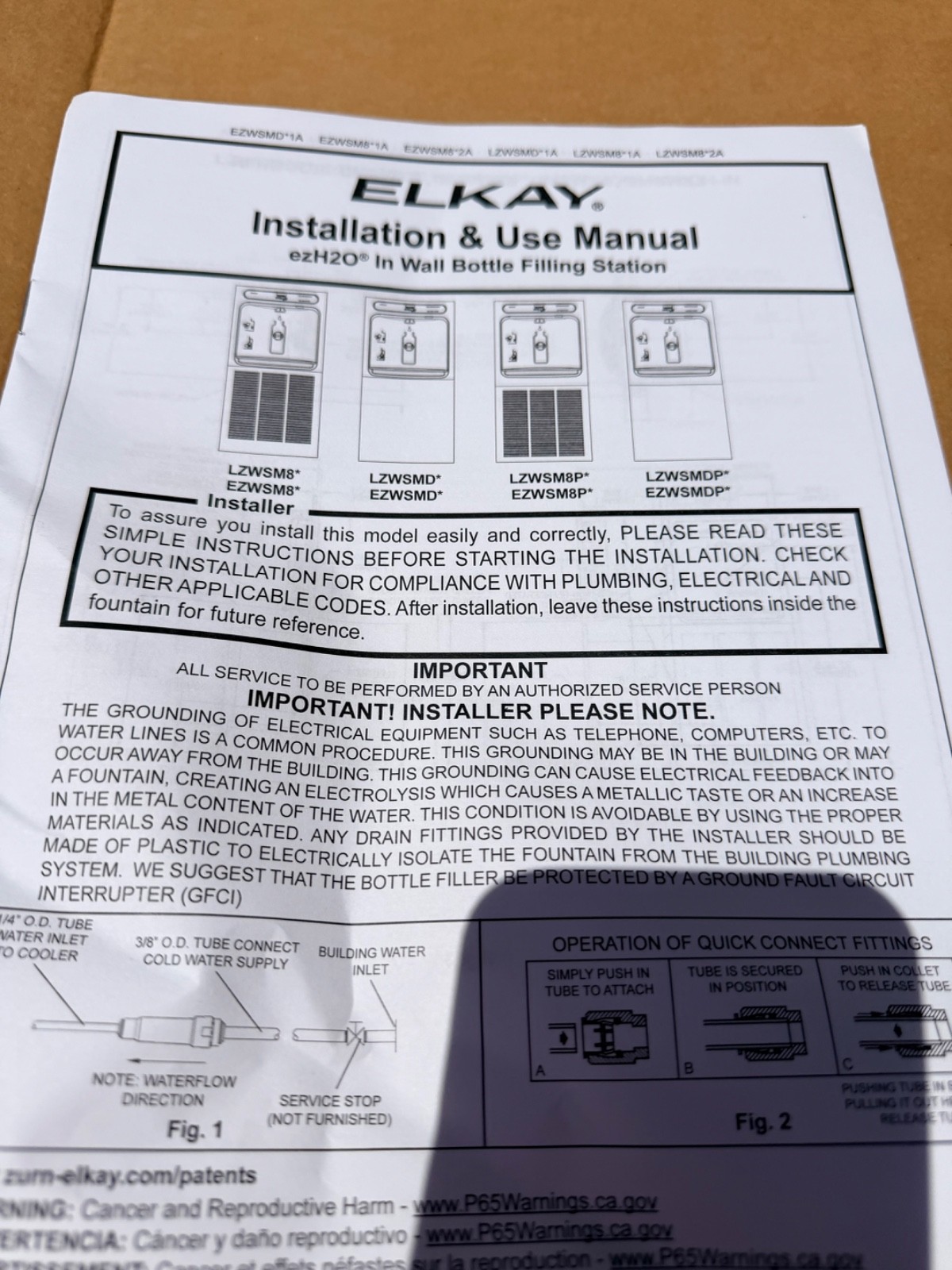Elkay LZWSM8 1A ezH2O Surface-Mount Filtered Bottle Filling Station – NEW check