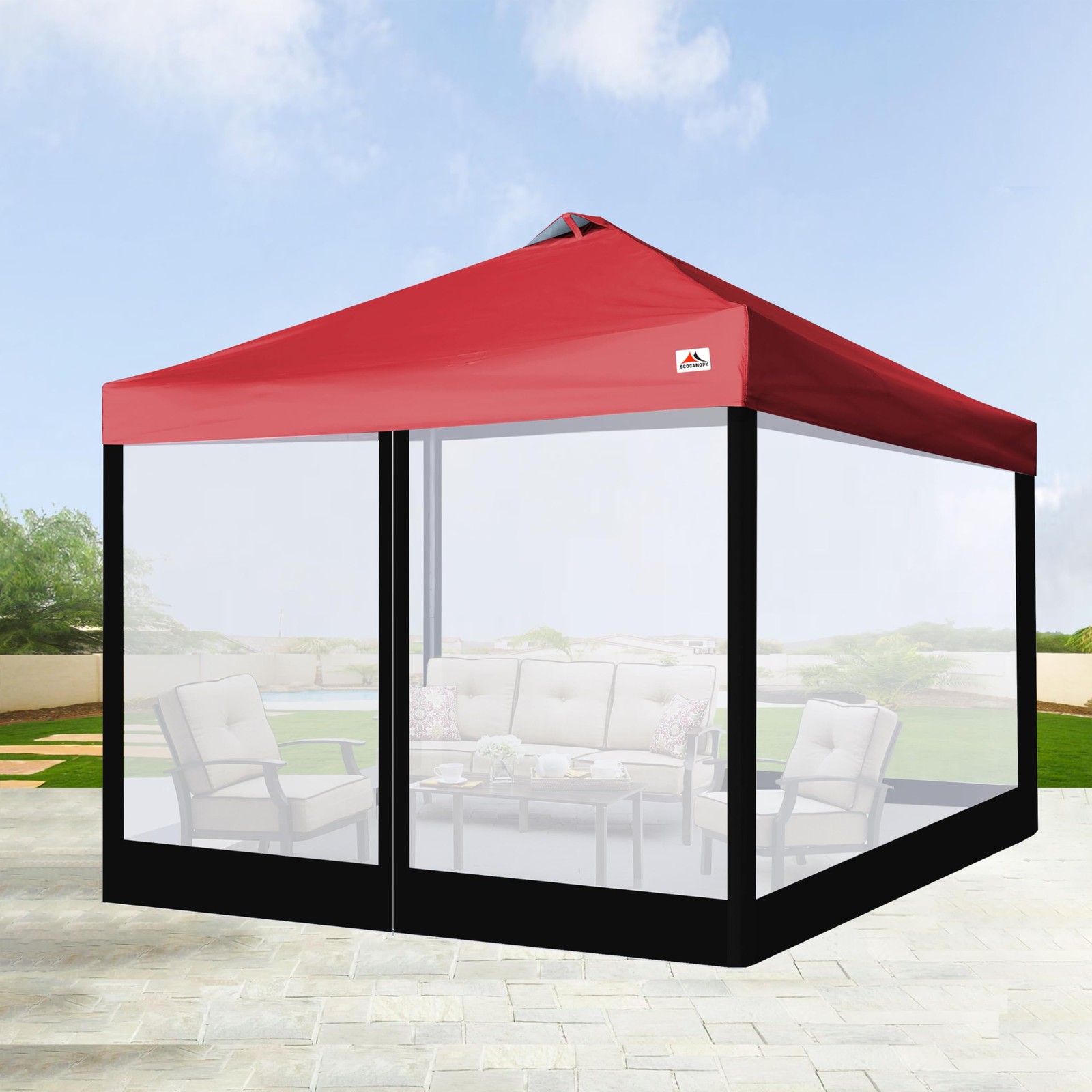 Scocanopy Replacement Mesh Sidewall For Most 12X12 Canopy Or Gazeboblack