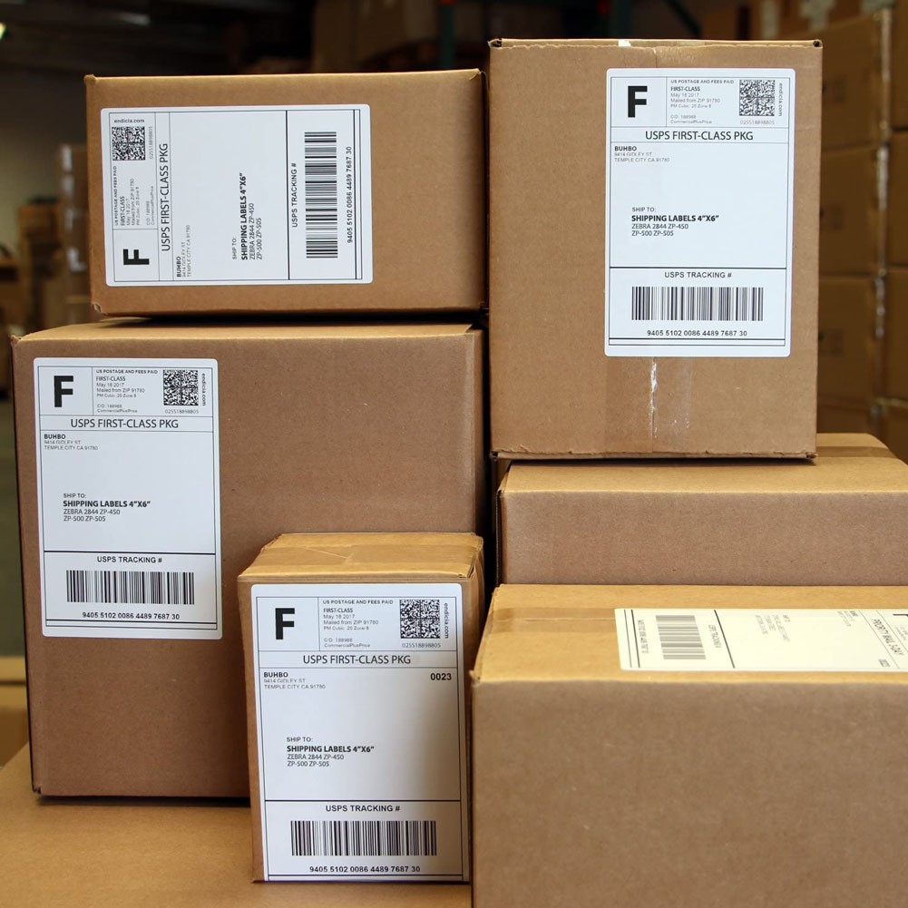 2-200 Rolls 4×6 Direct Thermal Shipping Labels 250/Roll Zebra Eltron 2844 ZP450