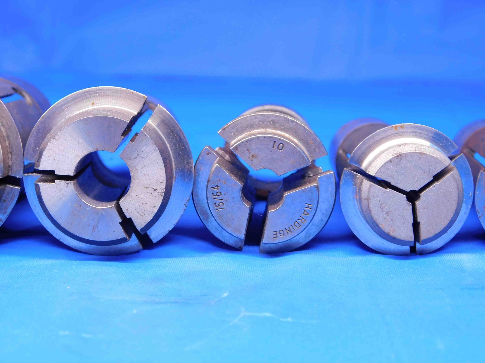 9 PCS LOT OF SOUTHWICK & MEISTER TF SERIES COLLETS SIZES RANGE FROM .106 TO 1.26