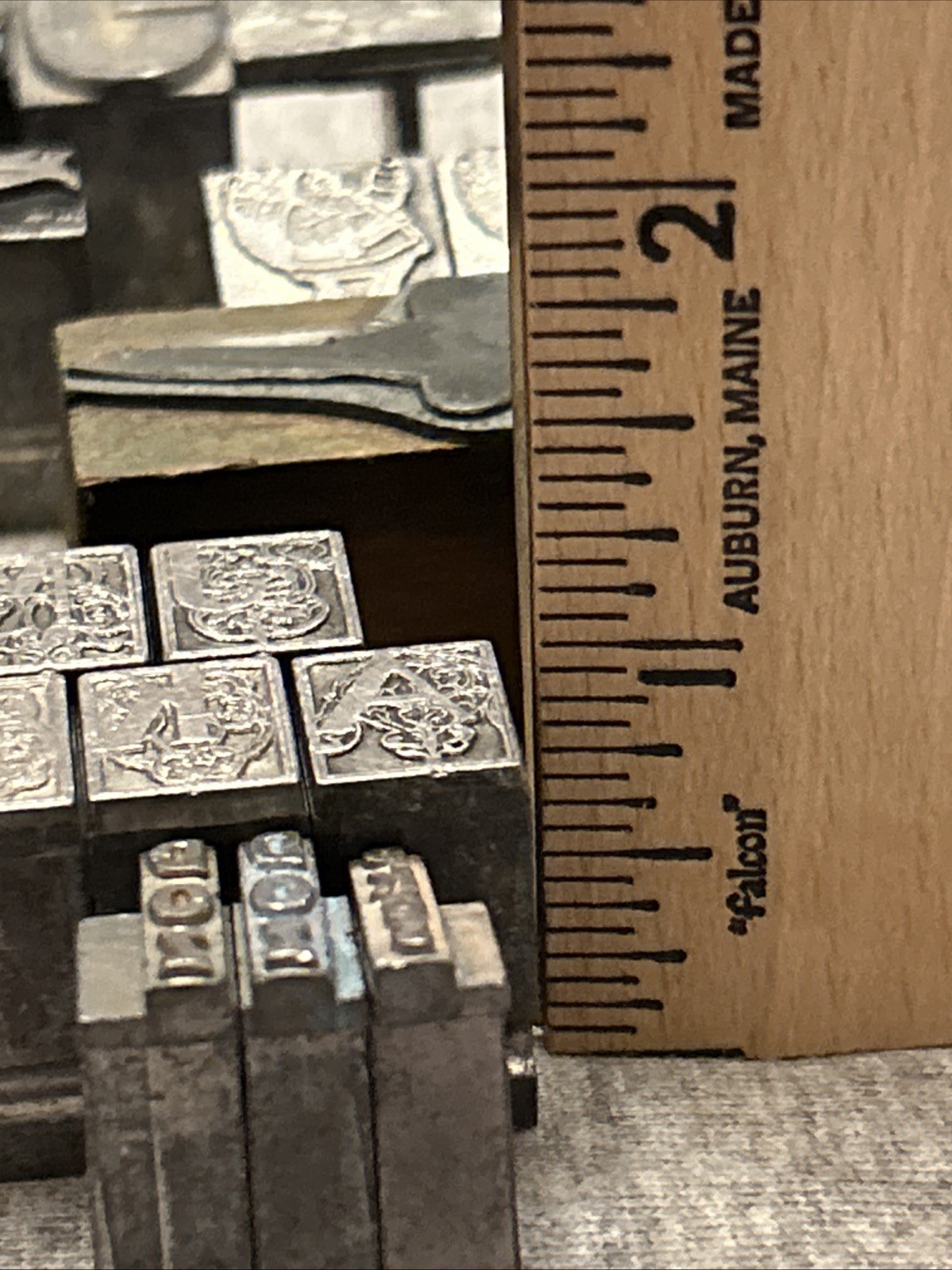 Letterpress Printing Block Mixed Lot Letters, Numbers, Symbols, BB & S Chicago