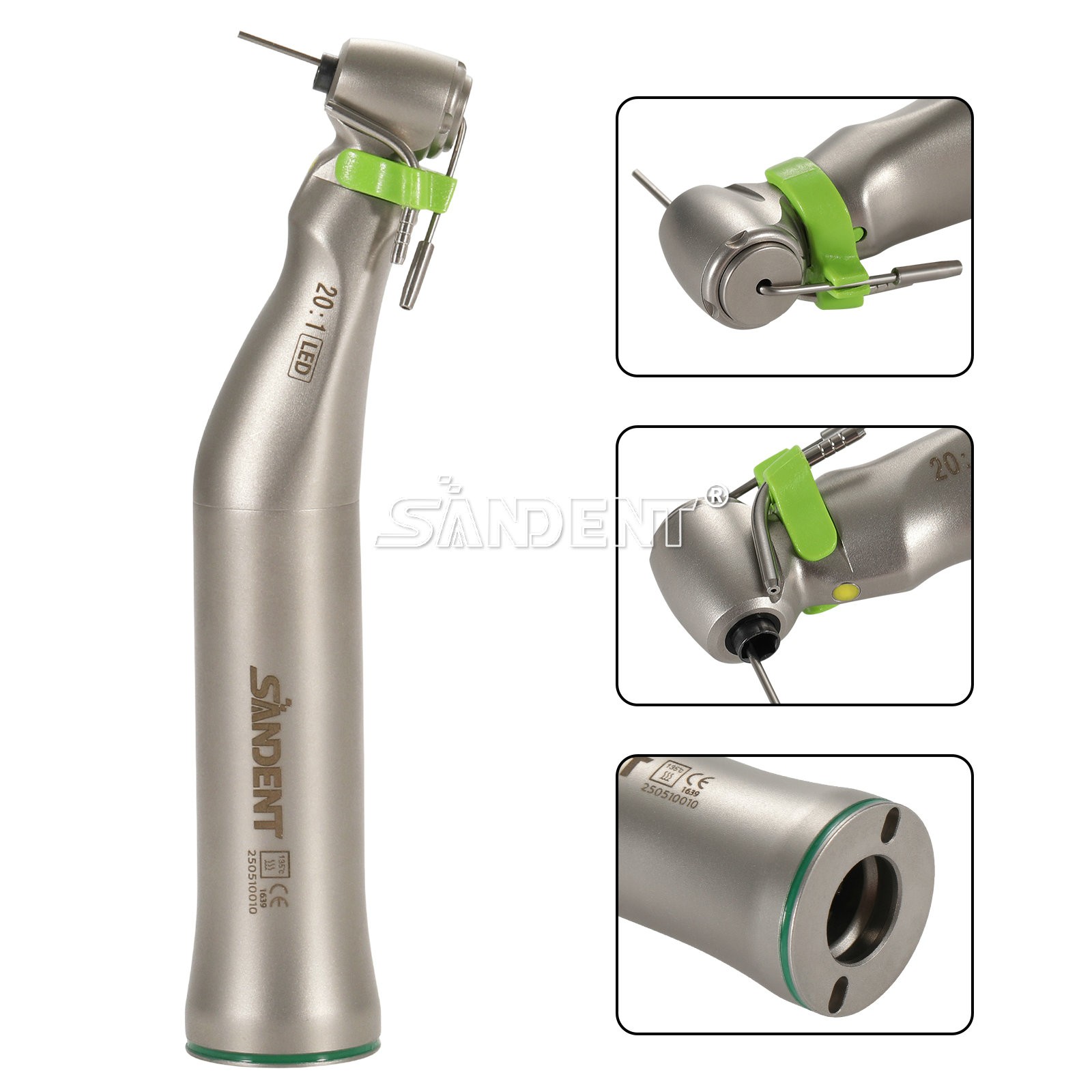 20:1 Dental LED Implant Contra Angle Handpiece for W H Surgical Motor