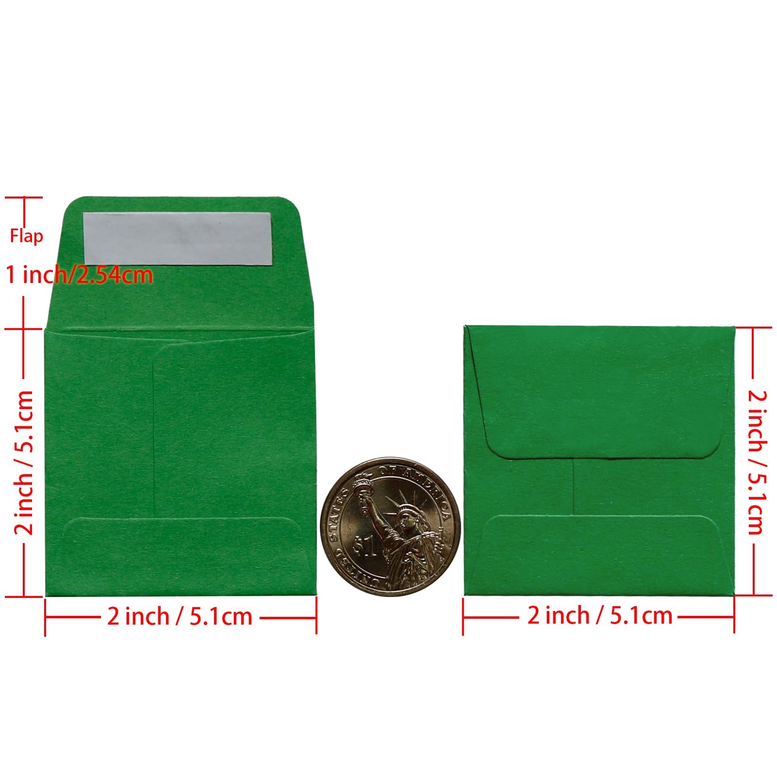 2 x 2Inches Tiny Coin Envelopes – Self Seal 128-Count Mini Envelopes, Bulk Sm…