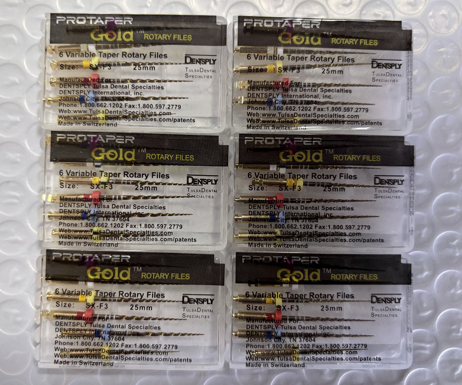 Dentsply Protaper Gold Rotary Files 21mm/25mm/31mm Tulsa Assorted Endodontics US