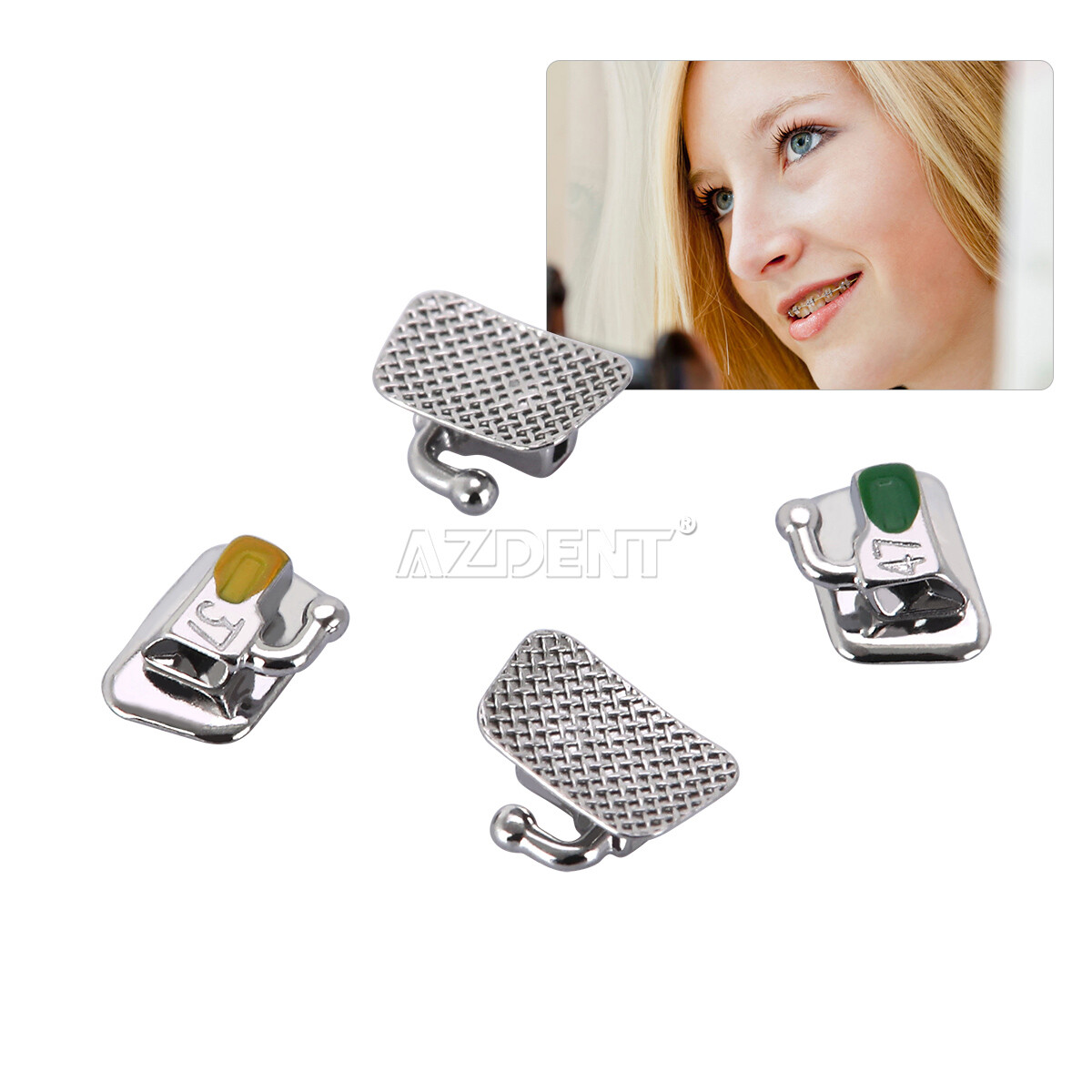 AZDENT Dental Orthodontic Bondable Buccal Tube 1st 2nd Molar MBT/Roth.022/.018