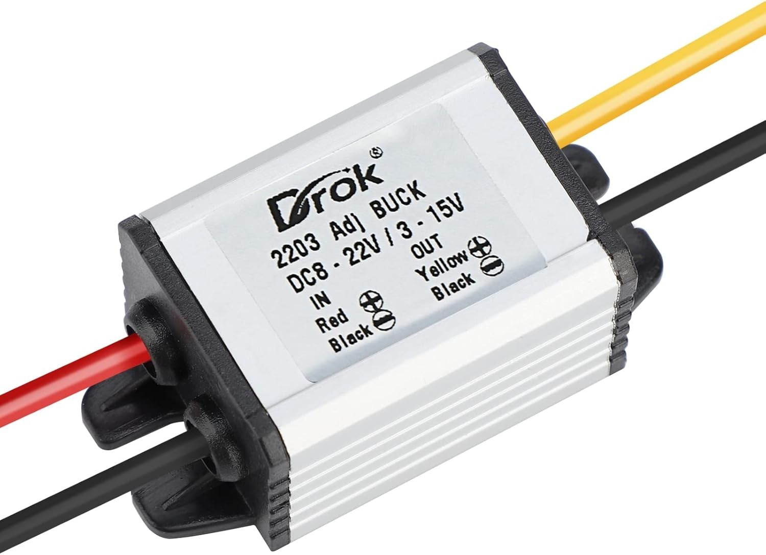 Waterproof DC Buck Converter Voltage Regulator 8-22V to 3-15V 5V 12V 3A Adjus…