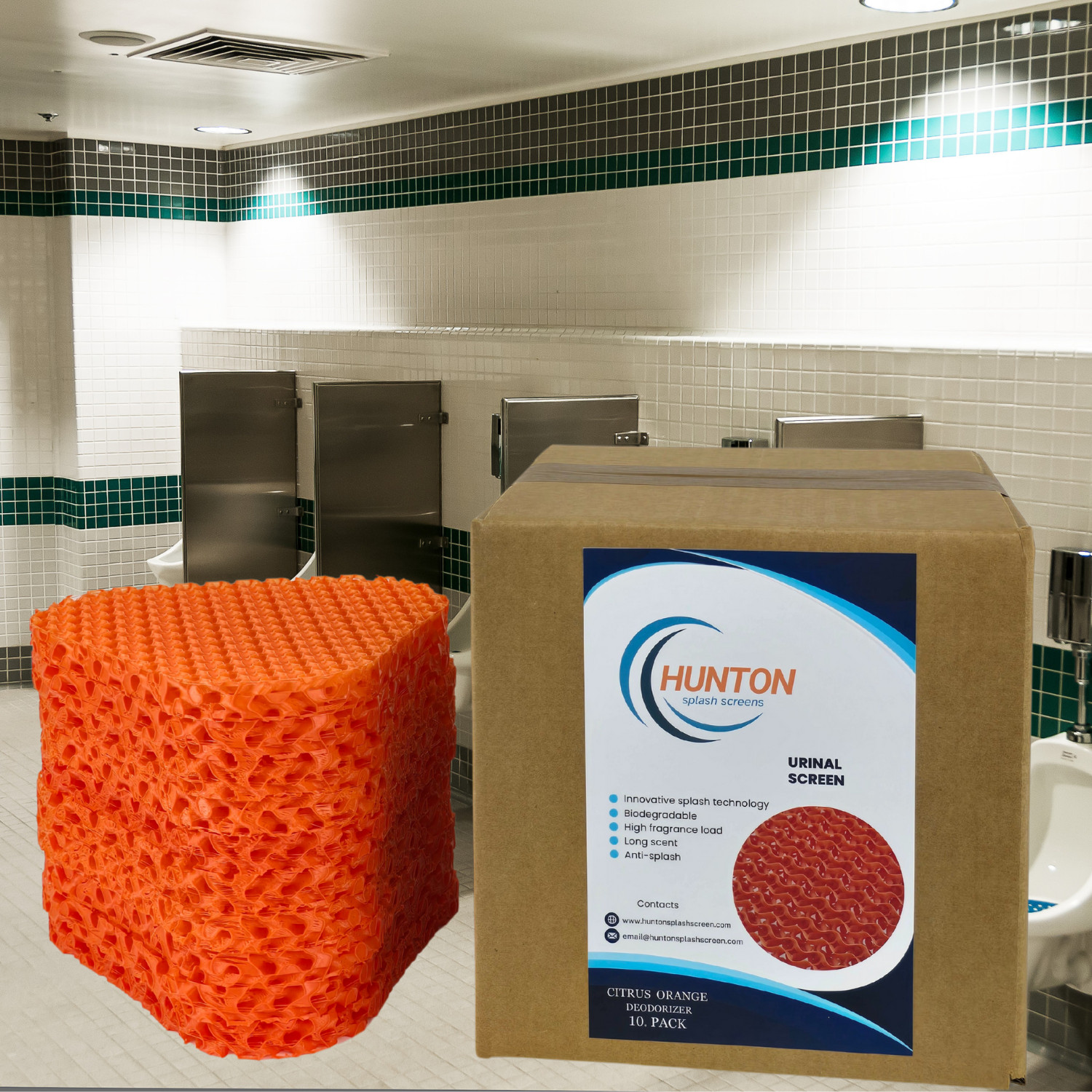10 Pack Urinal Anti-Splash Guard Screen Deodorizing Fresheners