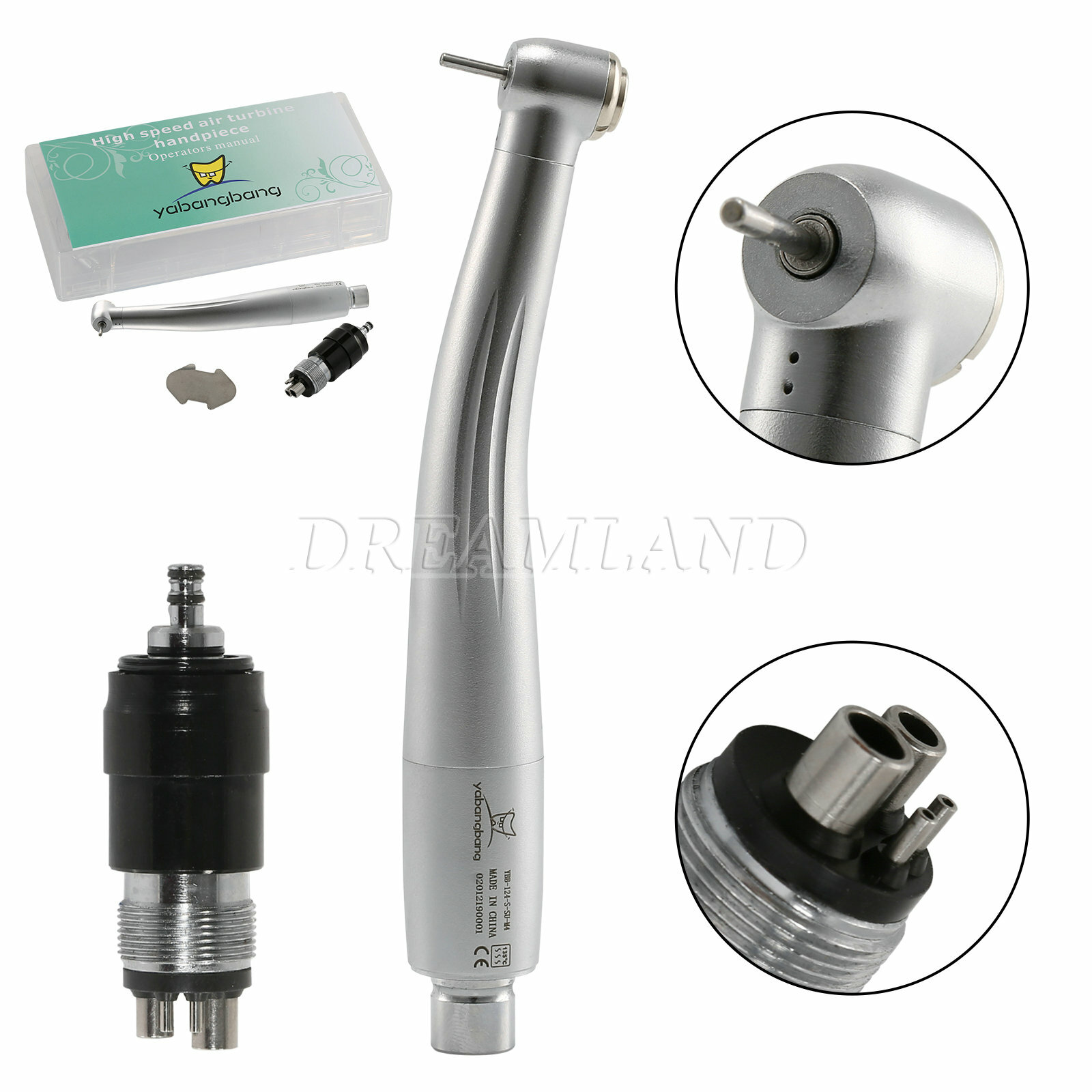 Standard head Dental High Speed Handpiece Turbine with Quick Coupling 4 Hole