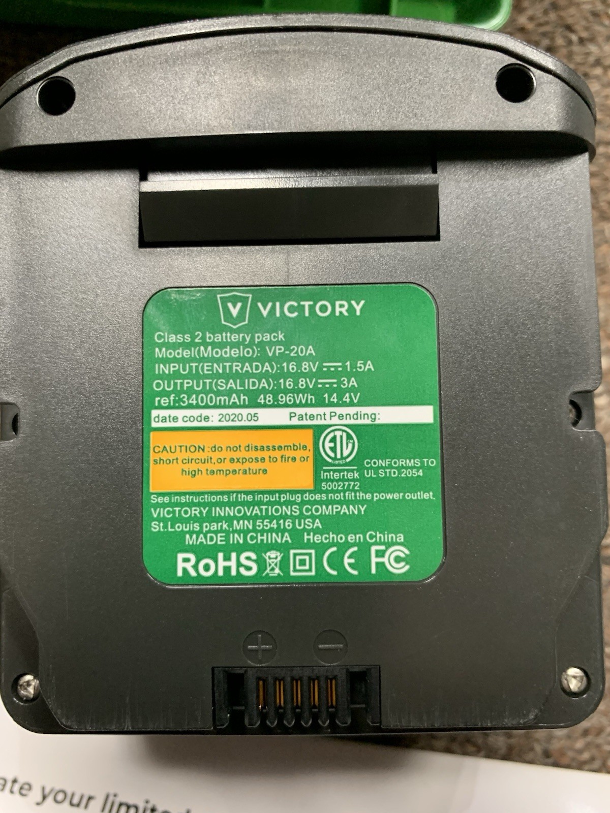Victory Electrostatic Sprayer VP200ES Cordless Handheld Sanitize, Agriculture