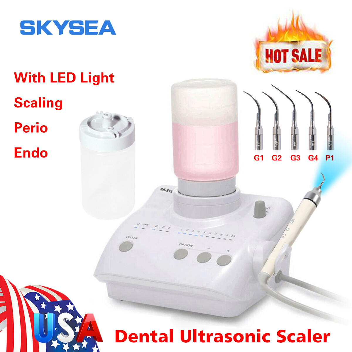Dental LED Ultrasonic Piezo Scaler w/ auto water supply Fit EMS Woodpecker USA