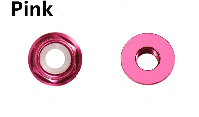 Multicolor Aluminum Hex Flange Lock Nut With Nylon Insert M2 M3 M4 M5 M6 M8