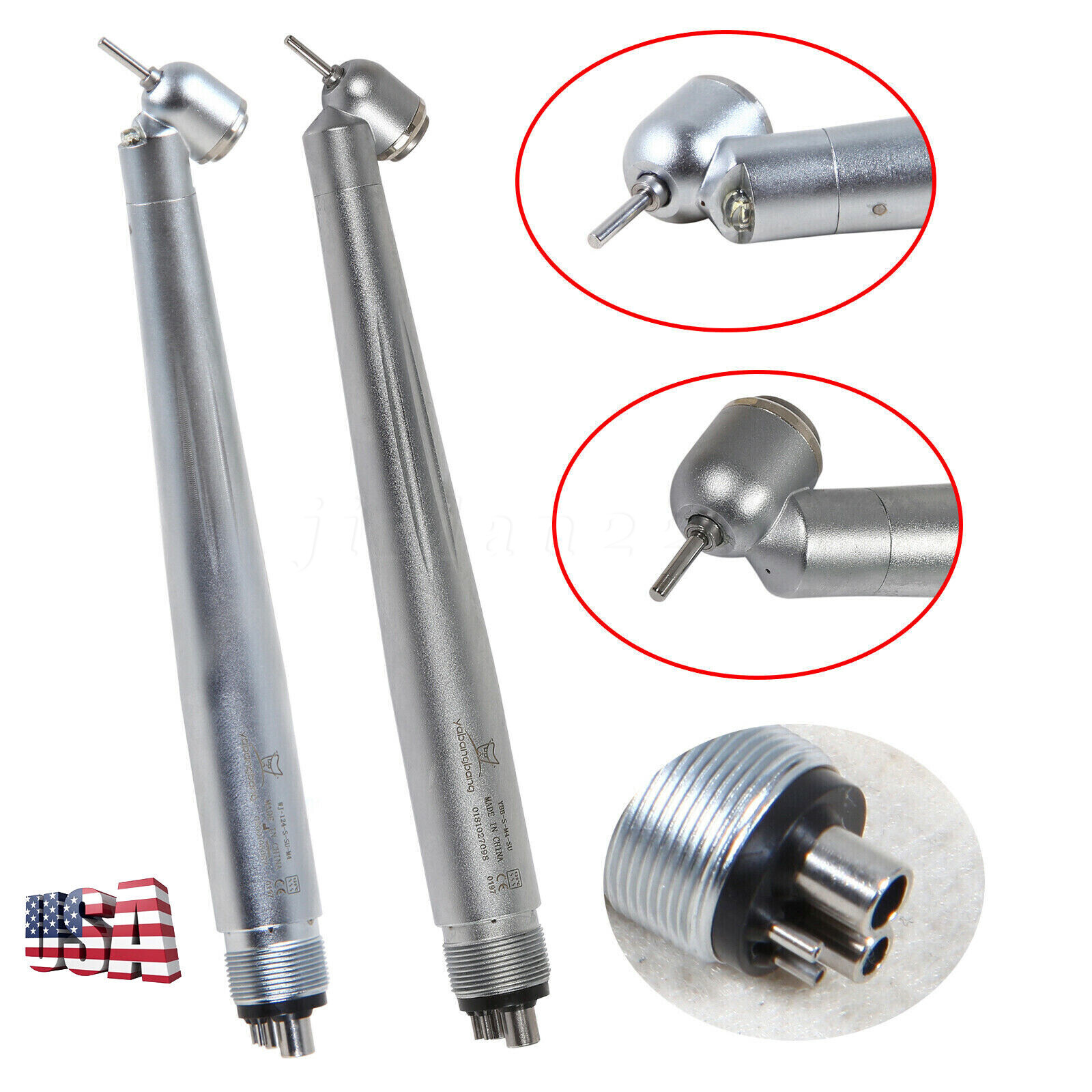 NSK Style Turbina Dental Handpiece High Speed PANA-MAX Turbine 45° LED 4Hole