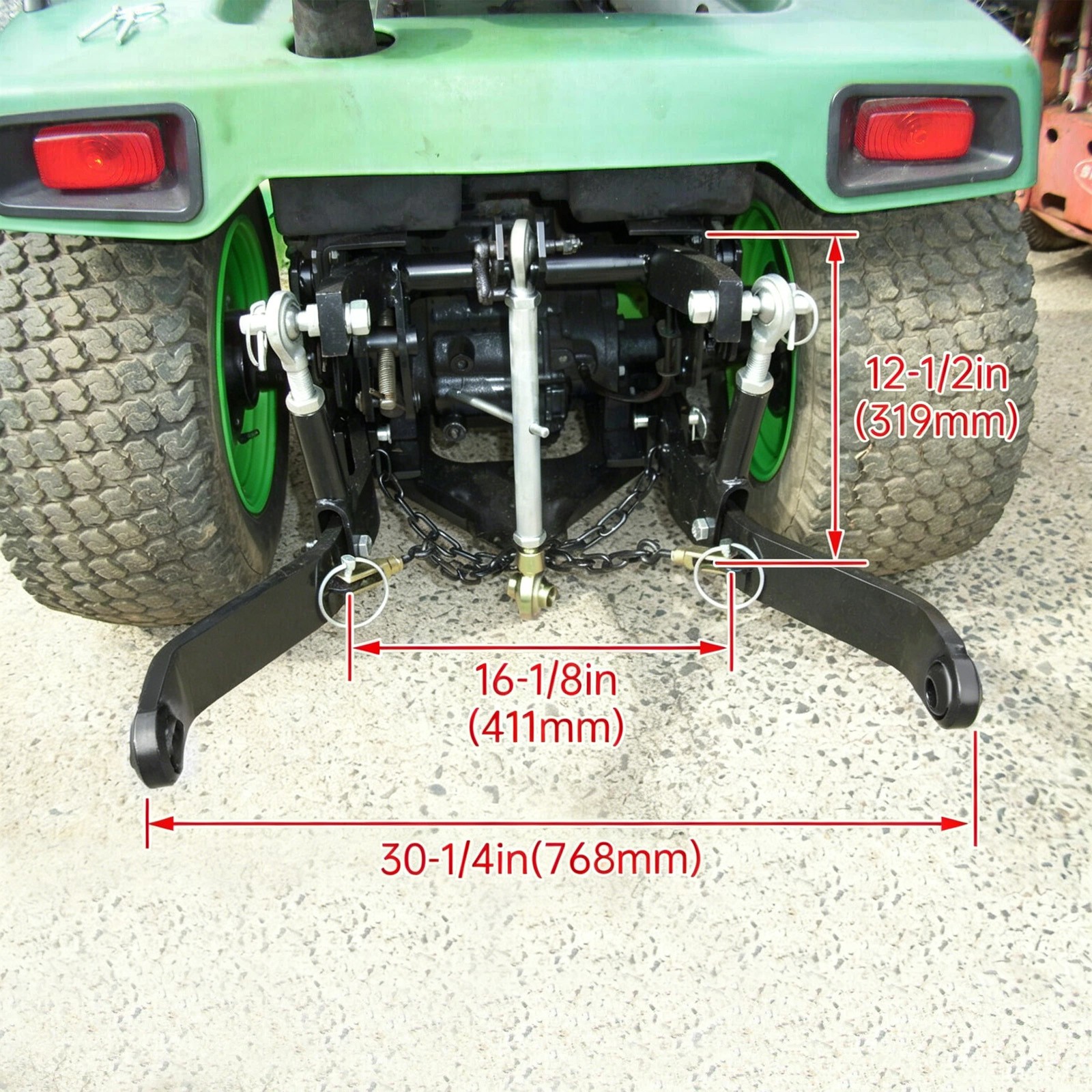 For John Deere 316 318 322 330 332 420 430 Powder Coated 3 Point Rear Hitch Kit