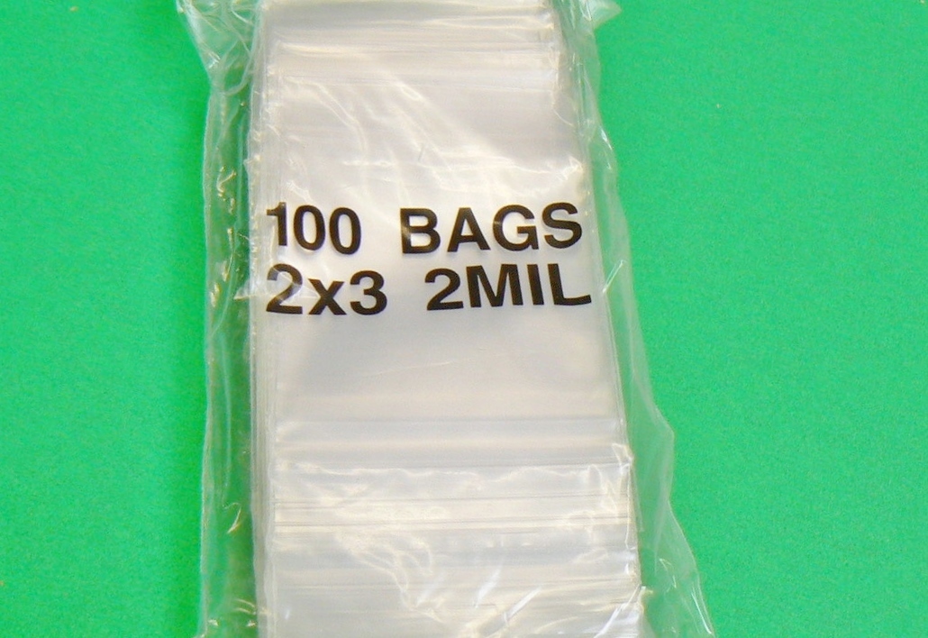 Zip Seal Lock Bag 2×3 Clear 2 Mil Resealabe Zip Slide Baggies Poly 2″ x 3″ 100Pc