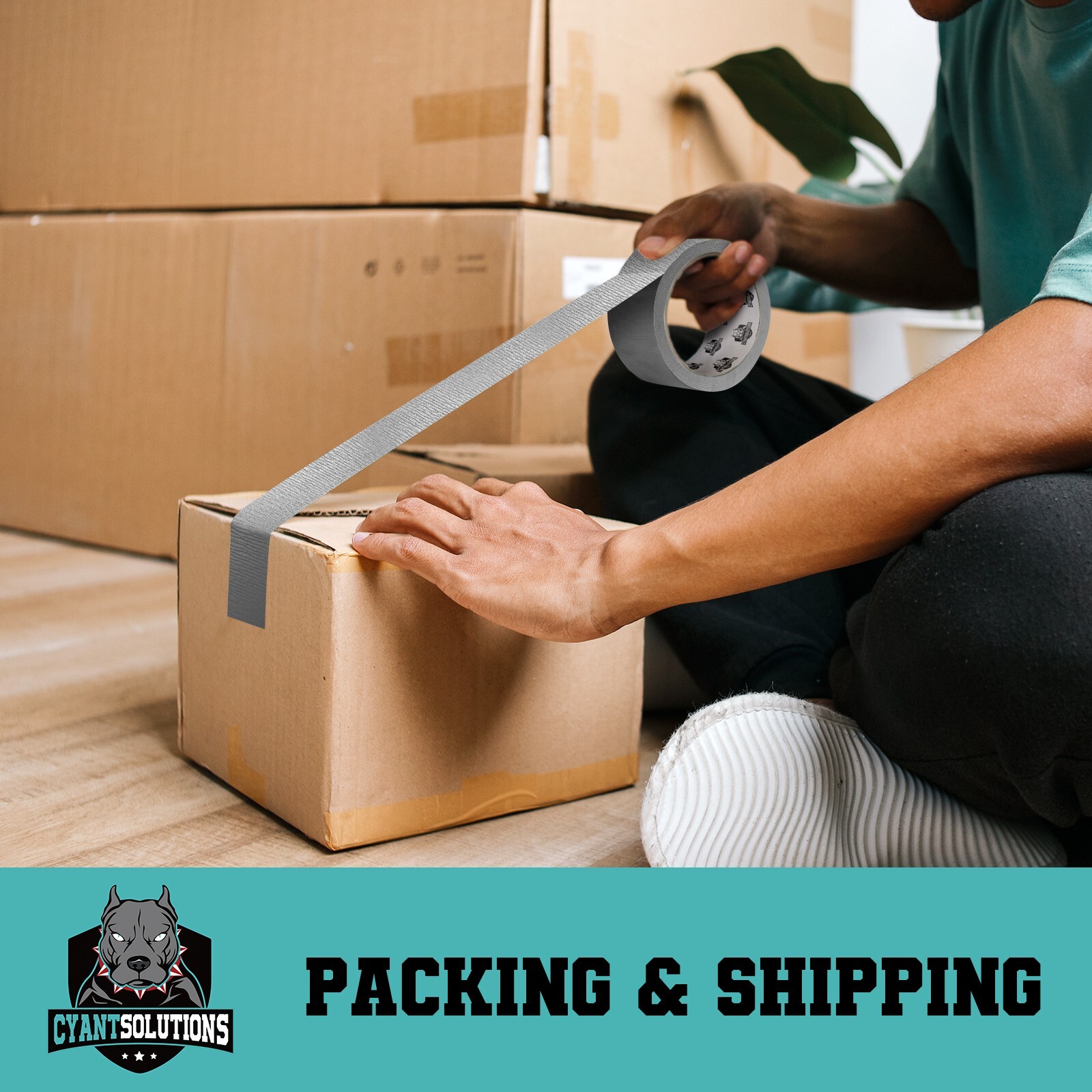 3 Rolls of Grey Duct Tape Heavy Duty Version, 2 Inches x 30 Yards Per Roll, 90yd