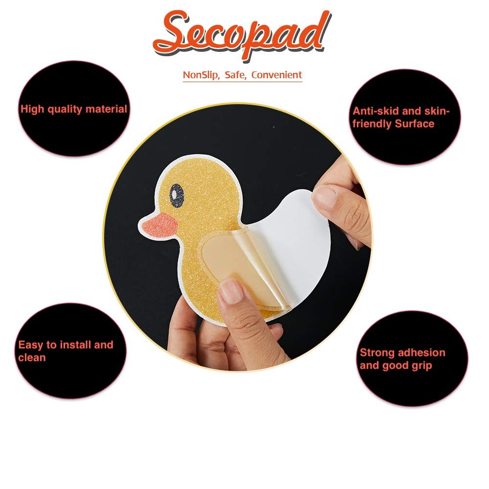 Secopad Original 20 PCS Non Slip Bathtub Stickers, Adhesive Kids Anti Yellow