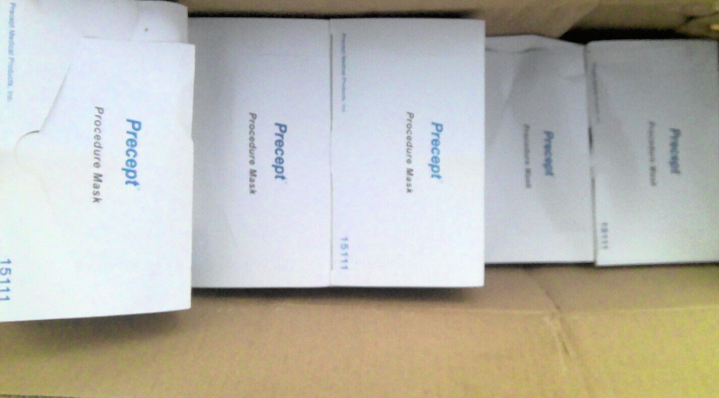 Precept 15111 Procedure Mask Level 1 Blue color Case of 10 Boxes DENTED