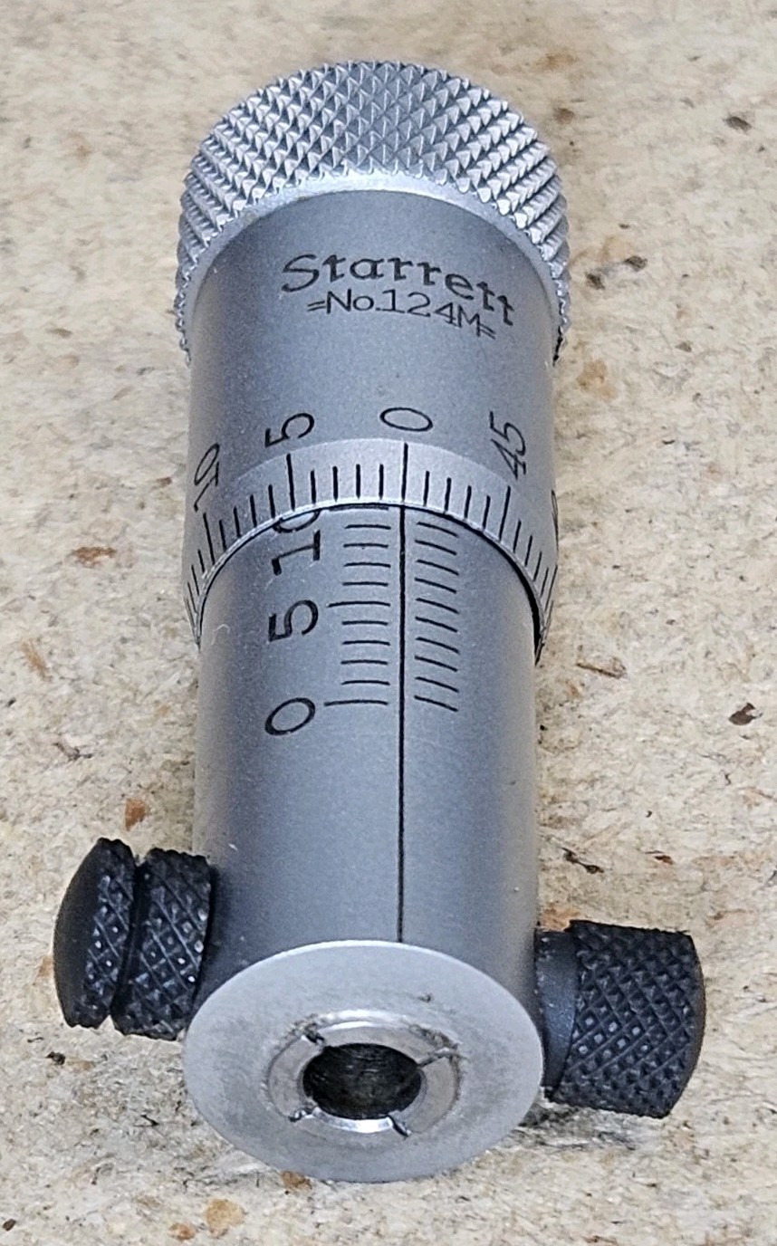 Starrett No. 124MDZ solid-rod inside micrometer set – 50mm to 800mm range USA