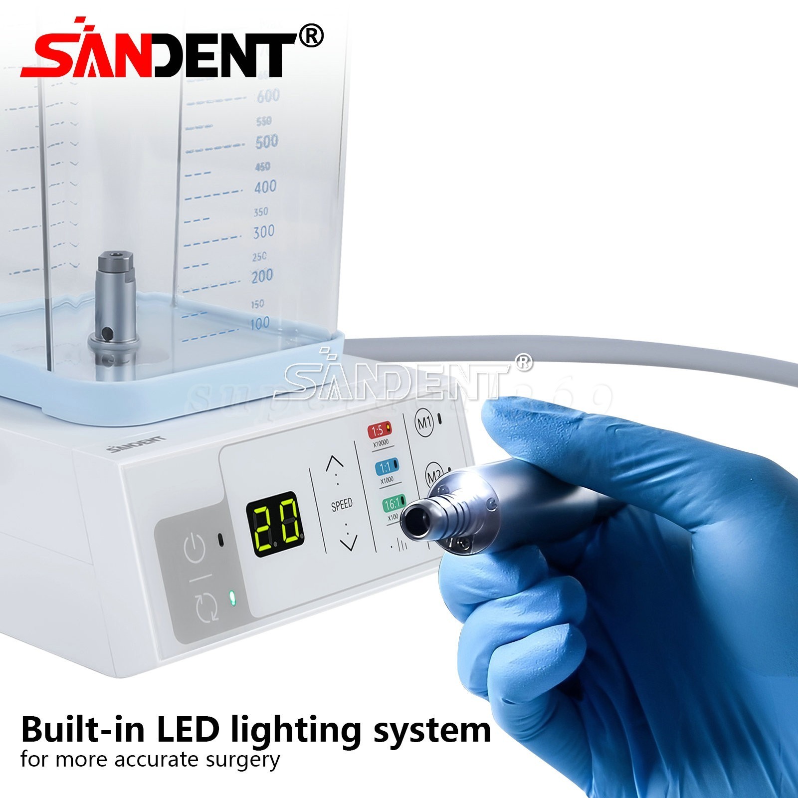 NSK Style Dental Brushless LED Electric Micro Motor/1:5 1:1 Increasing Handpiece