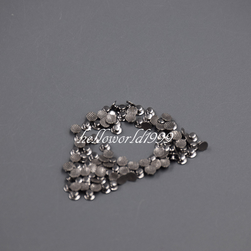 100 Pcs/10packs Dental Orthodontic Lingual Buttons Bondable Round Base Mesh