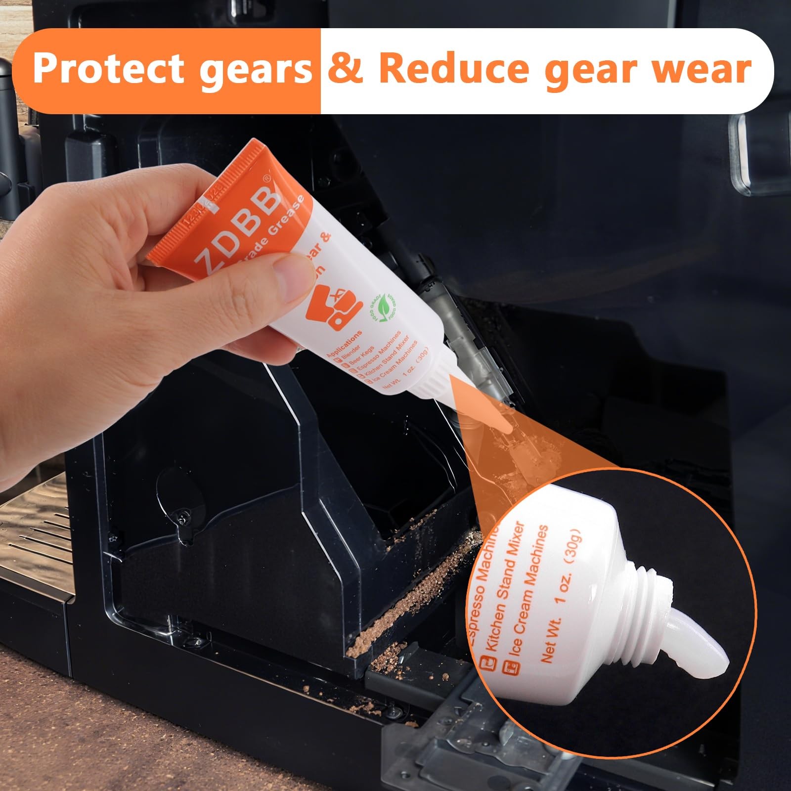 Food Grade Grease HeavyDuty Waterproof PTFE Lubricant 1 oz 1Pack for Food Equi
