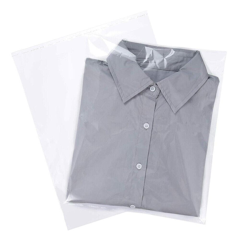 Clear Plastic Bags Resealable Self Seal Cello Bag Lip Tape Poly T-Shirt Apparel