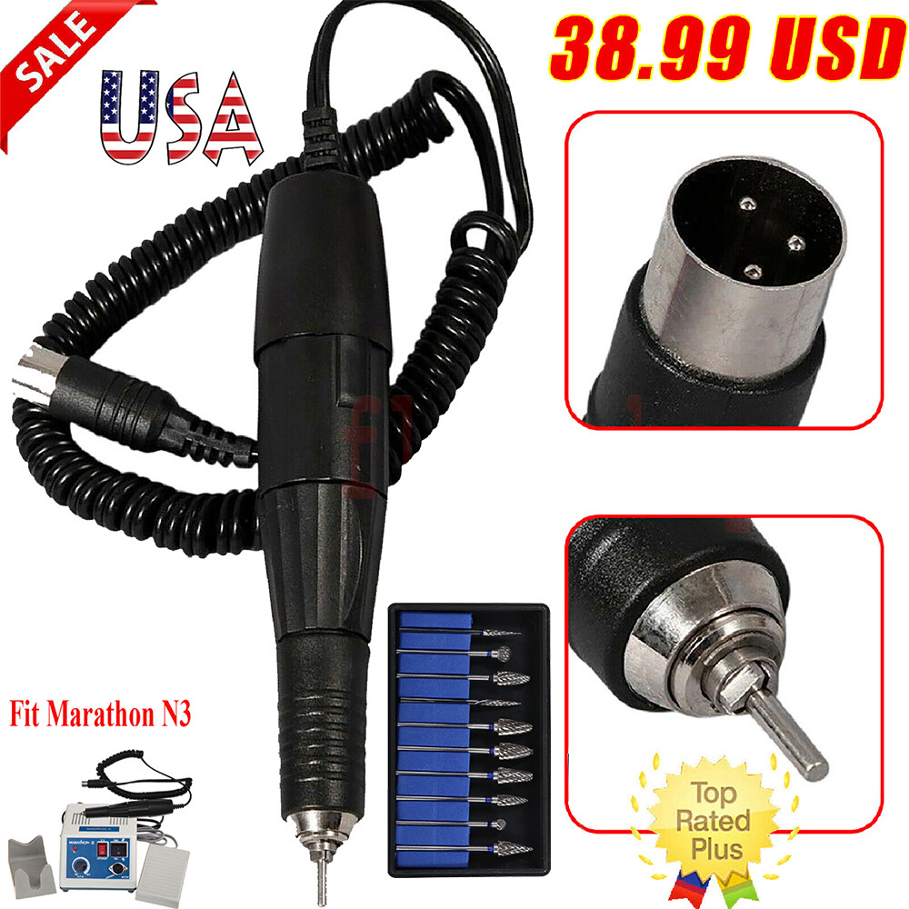 Micromotor maratón laboratorio dental pulido 35K RPM pieza mano joyería / fresas