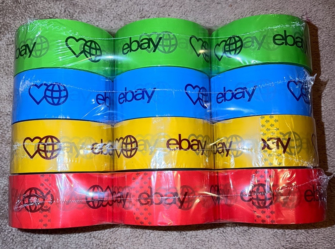 12 Rolls eBay Logo Packaging Shipping Carton Sealing Tapes 75 Yards Per Roll