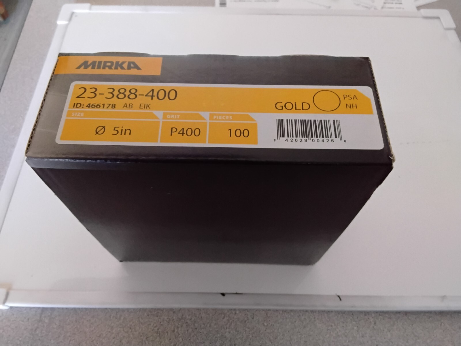 1000 Pieces Mirka sticky Aluminum Oxide Gold 5″ Psa P400 Grit 400 sanding Discs